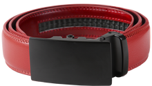 Load image into Gallery viewer, NO HOLE RACHET BELT WITH EMBROIDERED INITIALS OR PLAIN, SMOOTH BUCKLE
