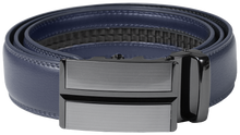 Load image into Gallery viewer, NO HOLE RACHET BELT WITH EMBROIDERED INITIALS OR PLAIN, SPLIT DESIGN BUCKLE