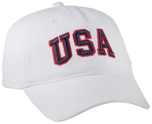 Load image into Gallery viewer, WHITE USA CAP