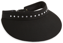 Load image into Gallery viewer, 5406- 3&quot; BRIM TWISTED CORD VISOR W/ RHINESTONES
