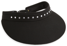 Load image into Gallery viewer, 5406- 3" BRIM TWISTED CORD VISOR W/ RHINESTONES