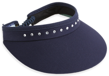 Load image into Gallery viewer, 5406- 3" BRIM TWISTED CORD VISOR W/ RHINESTONES