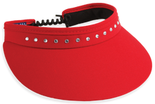 Load image into Gallery viewer, 5406- 3&quot; BRIM TWISTED CORD VISOR W/ RHINESTONES
