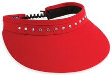 Load image into Gallery viewer, 5406- 3" BRIM TWISTED CORD VISOR W/ RHINESTONES