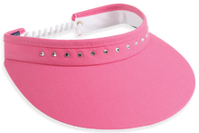Load image into Gallery viewer, 5406- 3" BRIM TWISTED CORD VISOR W/ RHINESTONES