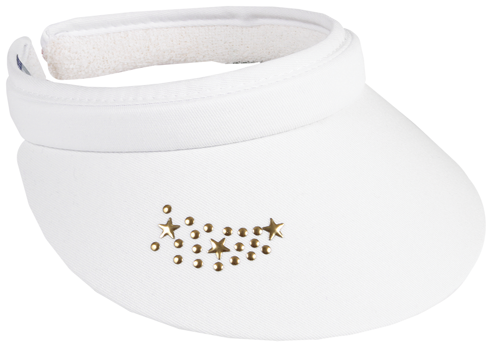 SWAROVSKI® ASSORTED APPLIQUE PATTERN VISORS Town Talk Headwear