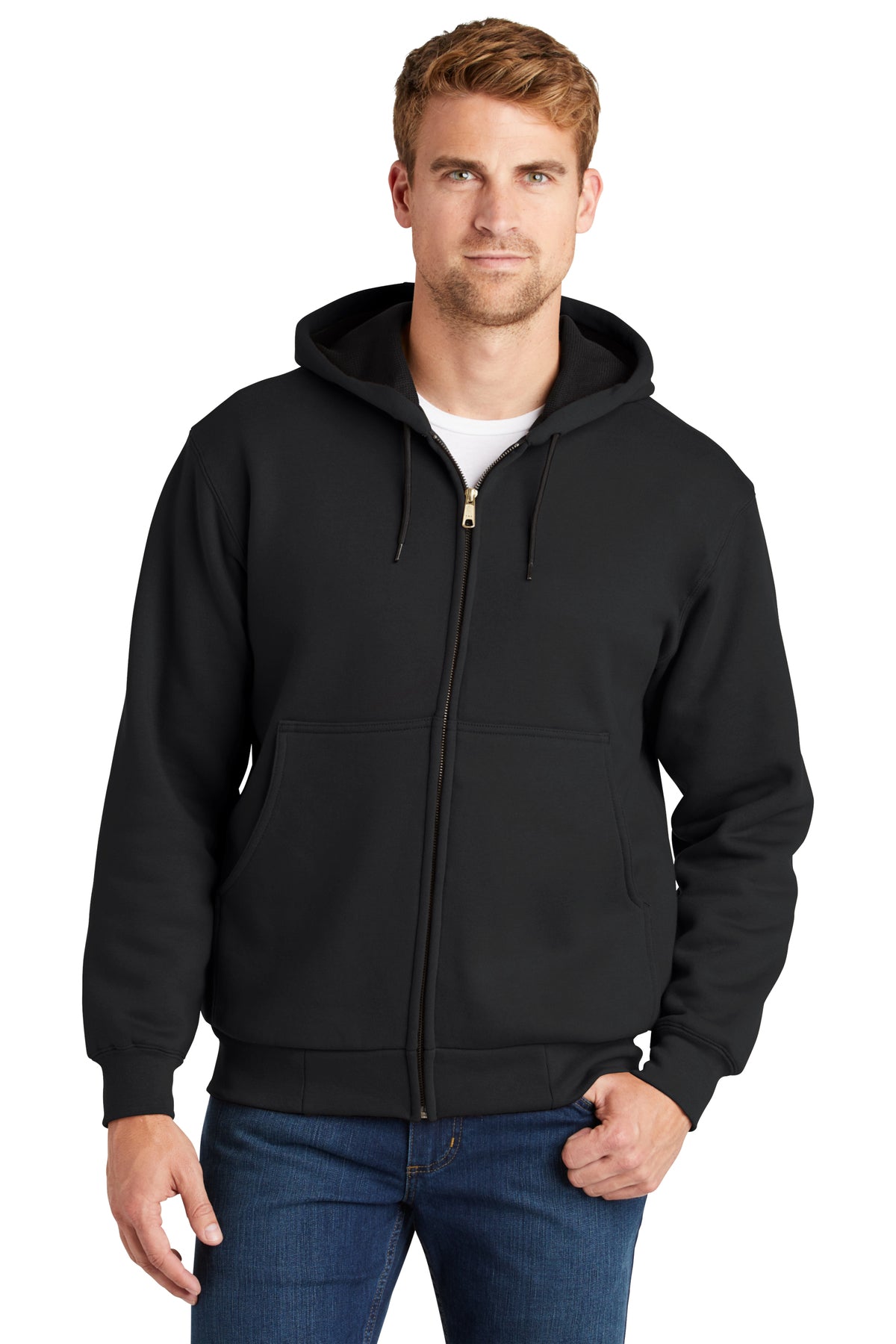 CornerStone Heavyweight Full Zip Hooded Sweatshirt with Thermal