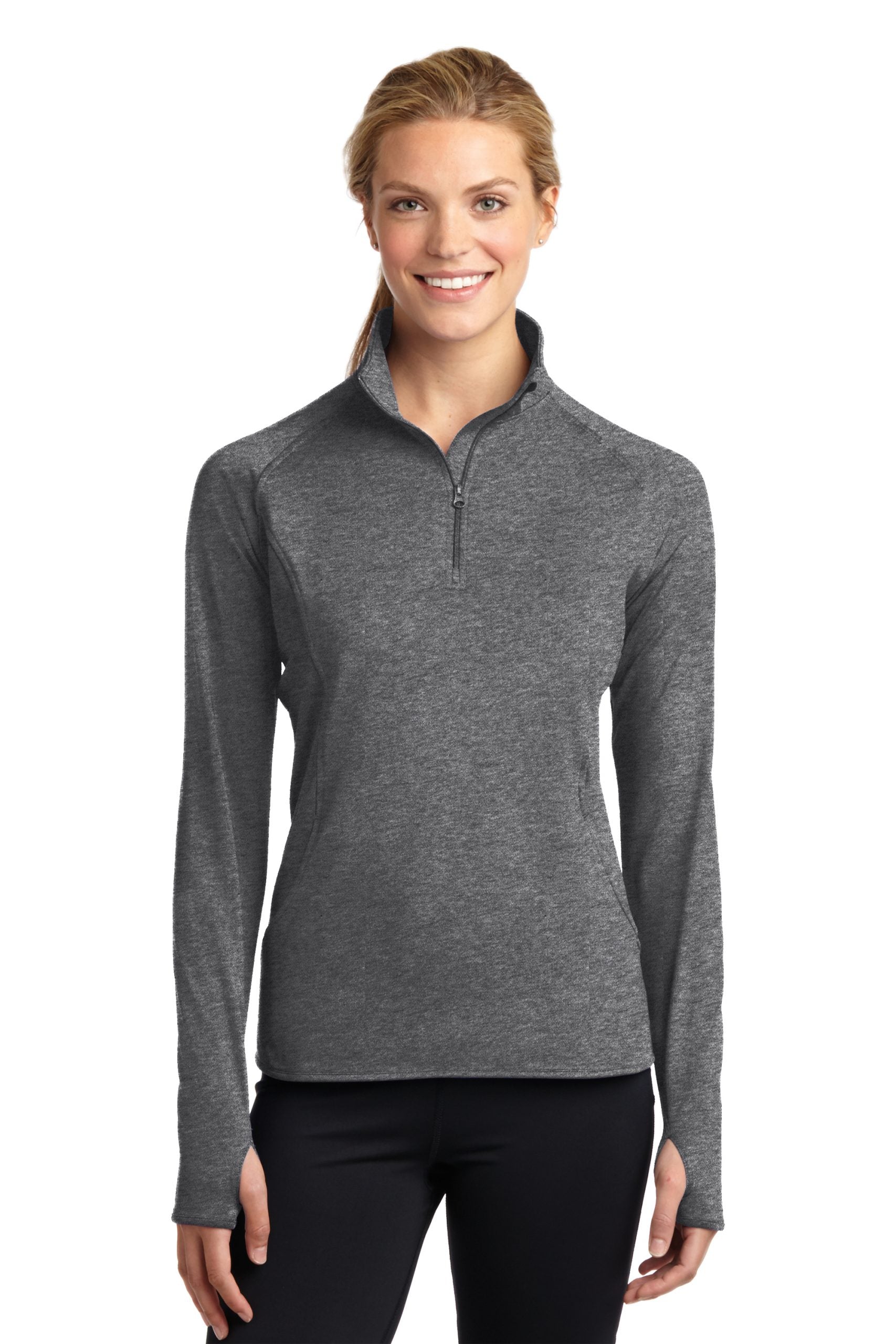 #FR2GOLF　Stretch Nylon Logo Pullover LST850_charcoalgreyhthr_model_