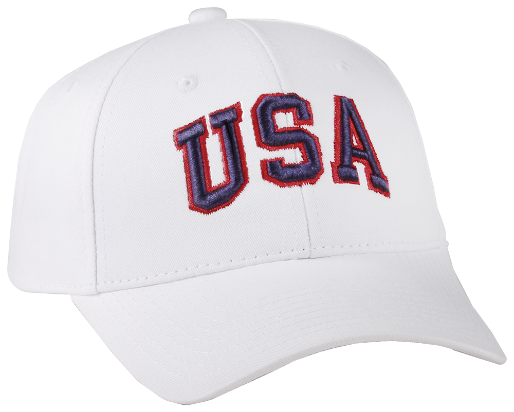 WHITE USA CAP