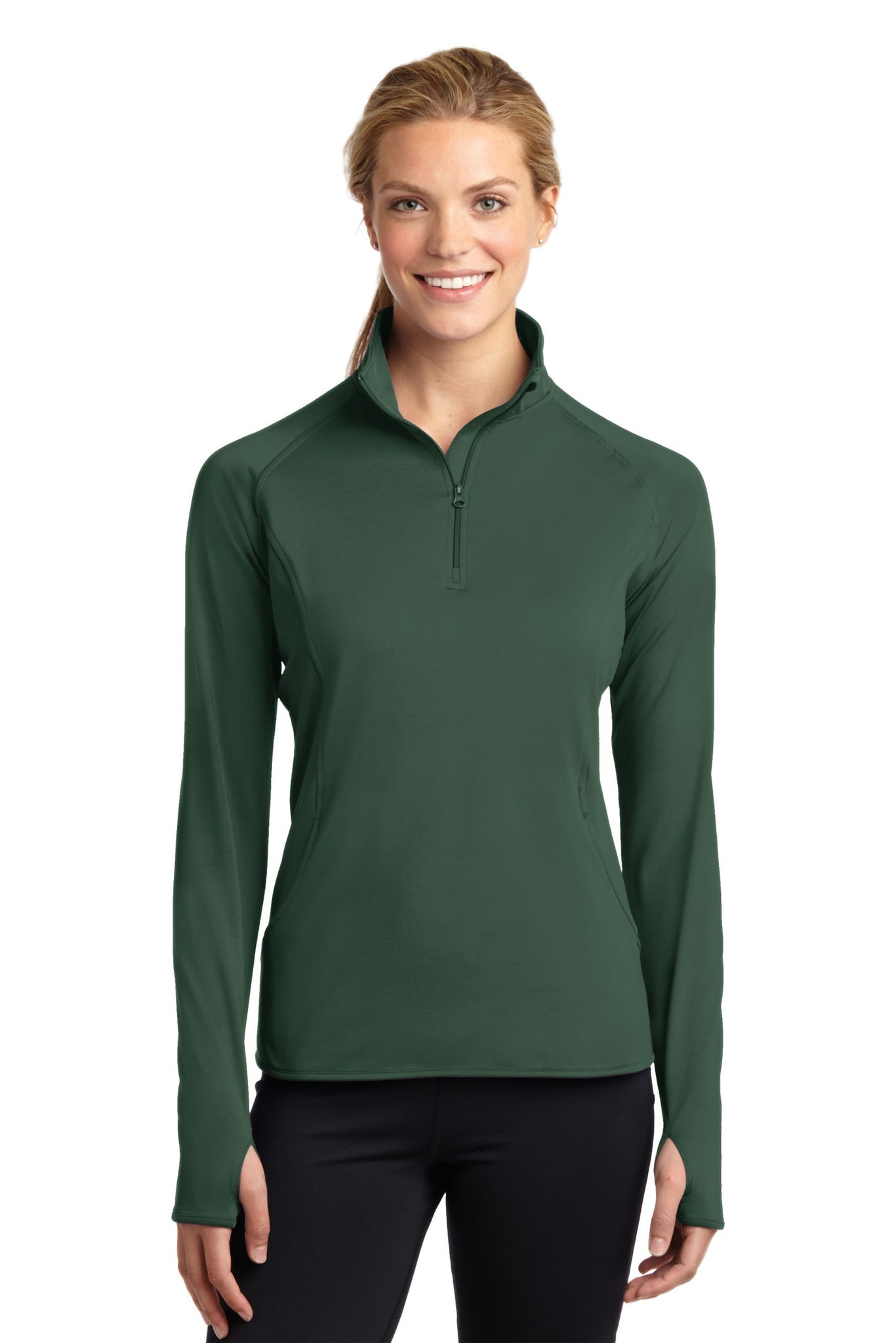 Sport-Tek® Ladies Sport-Wick® Stretch 1/2-Zip Pullover – Town Talk Headwear