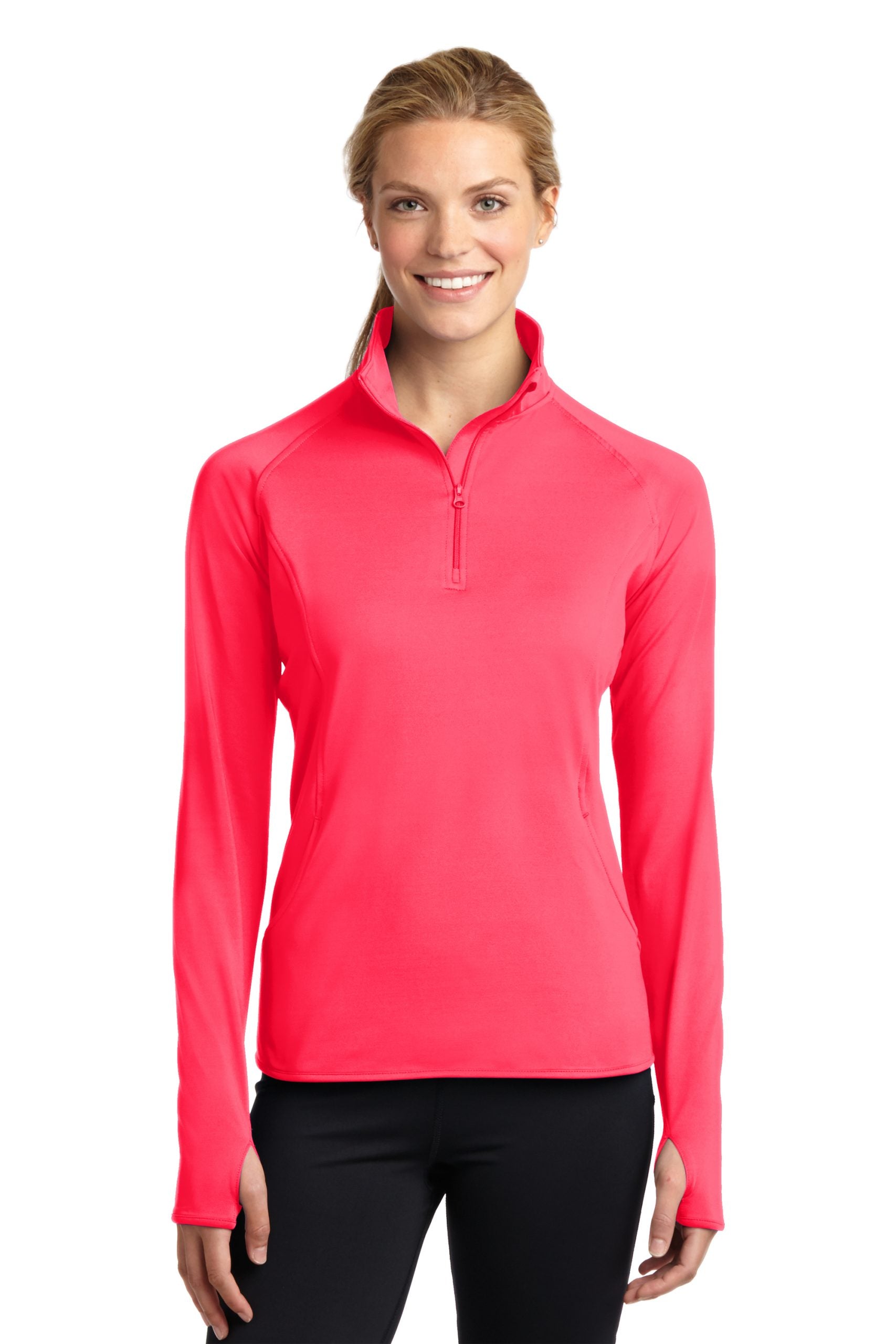 TAKPINK Sport-Tek® Ladies Sport-Wick® Stretch 1/2-Zip Pullover – Town Talk